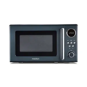 Medion MD15000 Retro Mikrowelle Solo grau 800W 20L