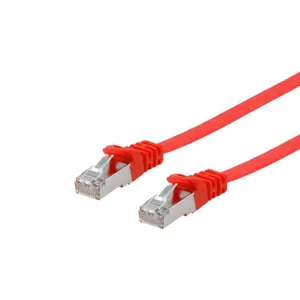 EQUIP 607627 Cat.6A U/FTP Flat Patchkabel, 0,5m, Rot