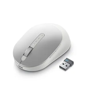 Dell Premier Wireless Mouse MS7421W Platinum Silver - Bluetooth, USB-Dongle, USB-C, 4000 DPI, 7 Tasten, 80g