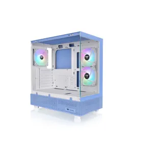 Thermaltake View 270 Plus Gaming PC Gehäuse Midi-Tower Blau Seitenfenster
