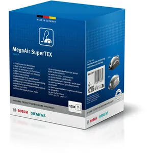 Bosch/Siemens MegaAir SuperTEX Typ P Staubsaugerbeutel + Filter (12+3)
