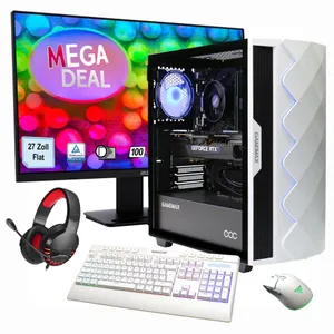 Hyrican MegaDeal Gaming-PC Diamond WT SET2517 7395 + MSI PRO MP273A + Maus, Tastatur & Headset