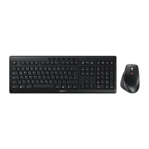 Cherry STREAM Desktop Comport Schwarz - Ergonomische Tastatur-Maus-Combo, USB-Dongle, USB-A, AES-128, 4.000 dpi, Cherry SX Scherenmechanik
