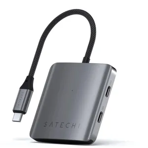 Satechi USB-C PD (1x 75W) 4-Port Hub Space Grau