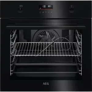 AEG BPK556260B Einbau-Backofen mit Feuchtigkeitszugabe, Pyrolyse, schwarz