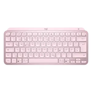 Logitech MX Keys Mini Rosé - Kabellose Kompakte Performance Tastatur, Unterstützt Logi Options+