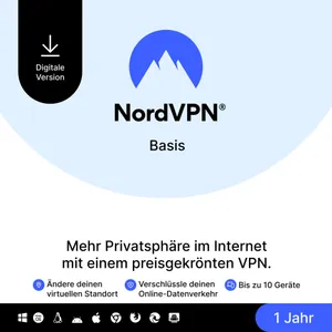 NordVPN Basis | 10 Geräte | 1 Jahr | Download & Produktschlüssel