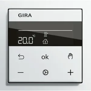 Gira S3000 Raumtemperaturregler Display System 55 Reinweiß glänzend
