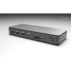 i-tec Thunderbolt 4 Dock Gen3 - 8K/4K, 2x DP, 1x 2.5 GBit LAN, 4x USB-A (5 Gbps), 1x USB-A 2.0, 1x USB-C, SD/FC, 92W PD, 140W USB-C Netzteil