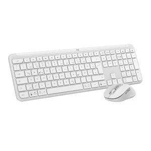 Logitech Signature Slim Combo MK950 Pale Grey - Bluetooth, Logi Bolt Adapter, 4000 DPI, Easy-Switch-Taste