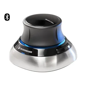 3Dconnexion SpaceMouse® Wireless Schwarz/Silber - 3D Navigations Maus, Bluetooth, USB-C für Windows & macOS