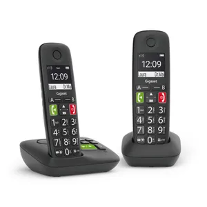Gigaset E290A Duo Großtastentelefon schwarz