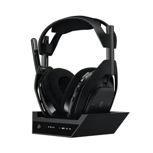 LogitechG ASTRO A50 (Gen 5) Schwarz - Kabelloses LIGHTSPEED Gaming-Headset und Basisstation mit PLAYSYNC Audio