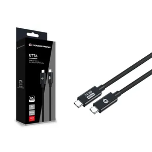 Conceptronic ETTA04B12 USB 4.0 Gen 3 C-C PD 3.1 240W Ladekabel 1.2m