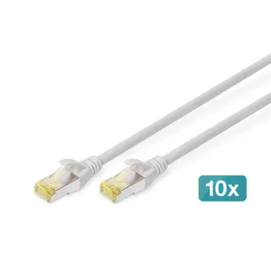 DIGITUS CAT 6A S/FTP Patchkabel 0.25m grau 10 Stück