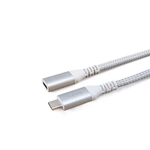 EQUIP 128375 USB 3.2 Gen 2 C auf C Verlängerung Kabel 0,5m PD100W 4K/60Hz 10Gbps weiß