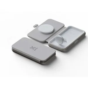 Xtorm Faltbares 3in1 Wireless Reiseladegerät 15W Qi grau