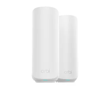 NETGEAR Orbi 370-Serie Dualband WiFi 7 Mesh-Netzwerksystem für Häuser/Wohnungen (RBE372) WLAN-Router + 1 Repeater, Sicherheitsfunktionen,3,6 GBit/s, Abdeckung 240 m2, 70 Geräte, 2,5G Internet, BE3600