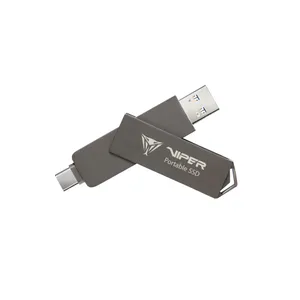 Patriot PVP30 Dual Compact 1 TB externe Festplatte (SSD) USB-C / USB-A Schwarz