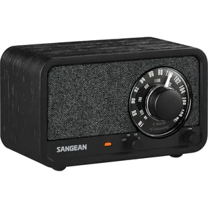 Sangean WR-8 Portables FM-Radio Echtholz-Gehäuse Mitternachtseiche
