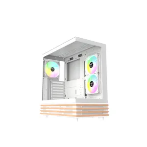 Thermaltake View 270 Plus Gaming PC Gehäuse Midi-Tower Snow White Seitenfenster