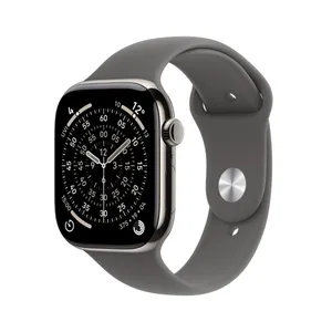 Apple Watch Series 11 GPS + Cellular 46mm Natural Titanium Gehäuse mit Stone Grey Sport Band - M/L
