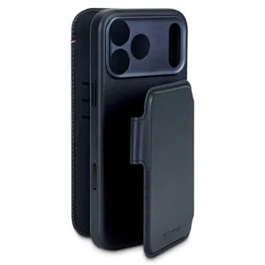 Decoded Leather Detachable Wallet iPhone 17 Pro Navy Shadow