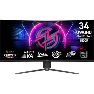 MSI MPG 346CQRFDE X24 34 Zoll UWQHD Rapid VA Panel 21:9 240 Hz Curved Gaming Monitor