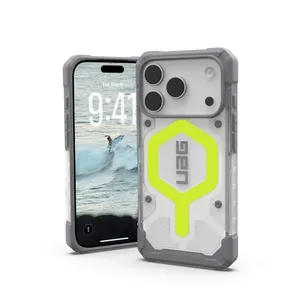 UAG Urban Armor Gear Pathfinder MagSafe Case Apple iPhone 17 Pro active neon (transparent)