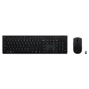 Lenovo Professional Combo Schwarz Maus-Tastaturkombination, kabellos, wiederaufladbar, Bluetooth, 2.4 Ghz Empfänger