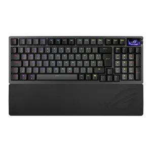 ASUS ROG Azoth 96 HE Gaming Tastatur kabelgebunden / kabellos (Bluetooth / Funk), Mechanisch, Schwarz