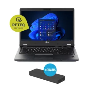 Refurbished: Fujitsu Lifebook E548 14" FHD Core i5-8350U 8GB/256GB Win11 Pro inkl. Dockingstation FTS USB-C Port Repl. 2 90W