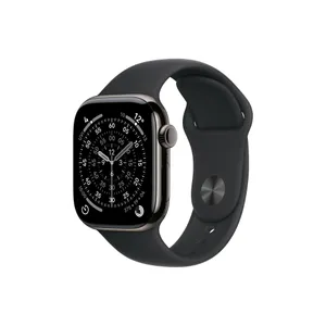 Apple Watch Series 11 GPS + Cellular 42mm Slate Titanium Gehäuse mit Sport Band (black) - M/L