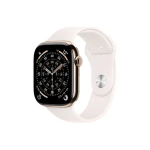 Apple Watch Series 11 GPS + Cellular 46mm Gold Titanium Gehäuse mit Sport Band (light blush) - M/L
