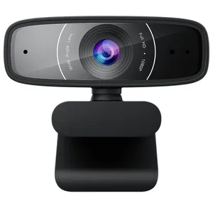 ASUS C3 Full-HD Webcam 1080p-Auflösung, 30 FPS, Kompatibel mit Skype, Microsoft Teams und Zoom