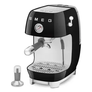 SMEG ECF03BLEU 50's Style Premium-Siebträger-Espressomaschine Schwarz