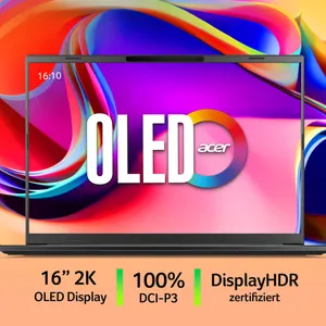 Acer Aspire 16 AI OLED A16-61M-R87H 16 Zoll Laptop AMD Ryzen AI 7 350 16 GB RAM 1 TB SSD Windows 11 Home Steel Gray