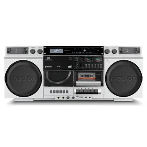 Medion LIFE® P66538 Retro-Boombox silber