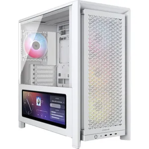 CORSAIR Frame 4000D LCD RS ARGB Weiß Midi Tower ATX Gaming Gehäuse