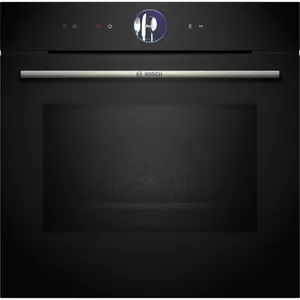 Bosch HMG7361B1 Serie 8 Einbaubackofen, 67 l Volumen, bis 300 °C, Mikrowellenfunktion