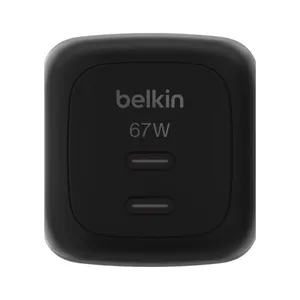 Belkin Dual USB-C Ladegerät Power Delivery und PPS (67 W) schwarz