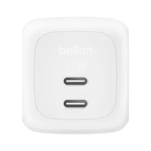 Belkin Dual USB-C Ladegerät Power Delivery und PPS (67 W) weiß
