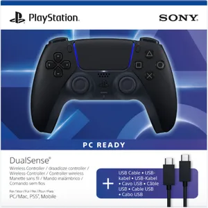 Sony PC-Controller| inkl. USB-Kabel | für PS5, PC und Mac | DualSense | Midnight Black