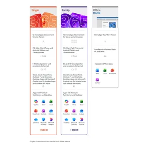 Microsoft 365 Family (Office-Apps inkl. Copilot-KI und 6TB Cloudspeicher) | Download & Produktschlüssel
