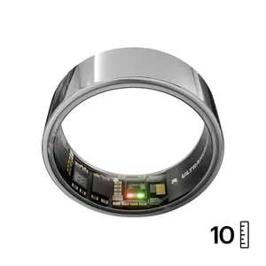 ULTRAHUMAN Ring Air - Smart Ring für Frauen und Männer - Schlaf -und Fitness Tracking Wearable - Herzfrequenz - Smartring Space Silver Größe 10