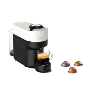 Kaffeekapselmaschine Nespresso VERTUO POP von Krups Coconut White