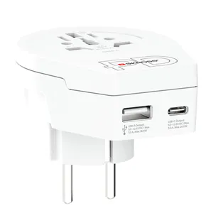 SKROSS World für Europa USB C20PD Reiseadapter mit USB 1.500295-E