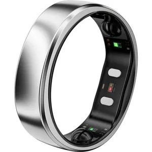 RingConn Smart Ring Gen2 Air für Frauen und Männer - Schlaf- und Fitness Tracking Wearable - Herzfrequenz - Galaxie-Silber Größe 14