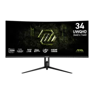 MSI MAG 342CQRFDE E20 34 Zoll UWQHD Rapid VA Panel 21:9 200 Hz Curved Gaming Monitor
