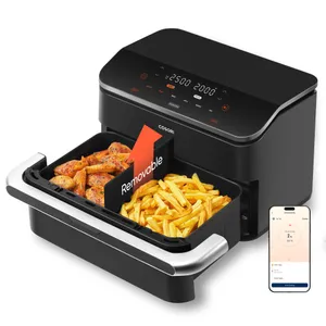 COSORI Dual Blaze TwinFry 10 Liter Heißluftfritteuse CAF-TF102S-ADE schwarz / silber